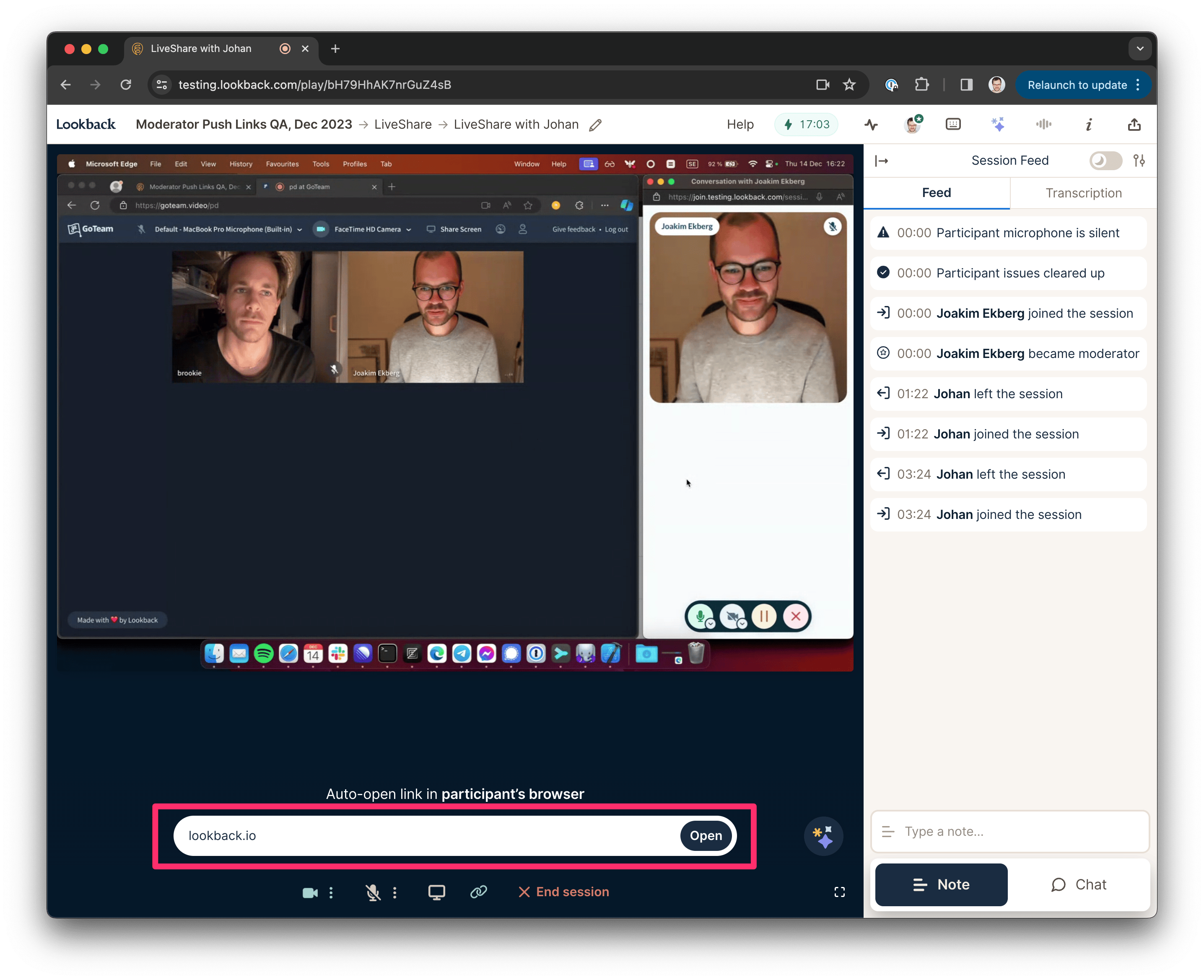 Moderator Push Links