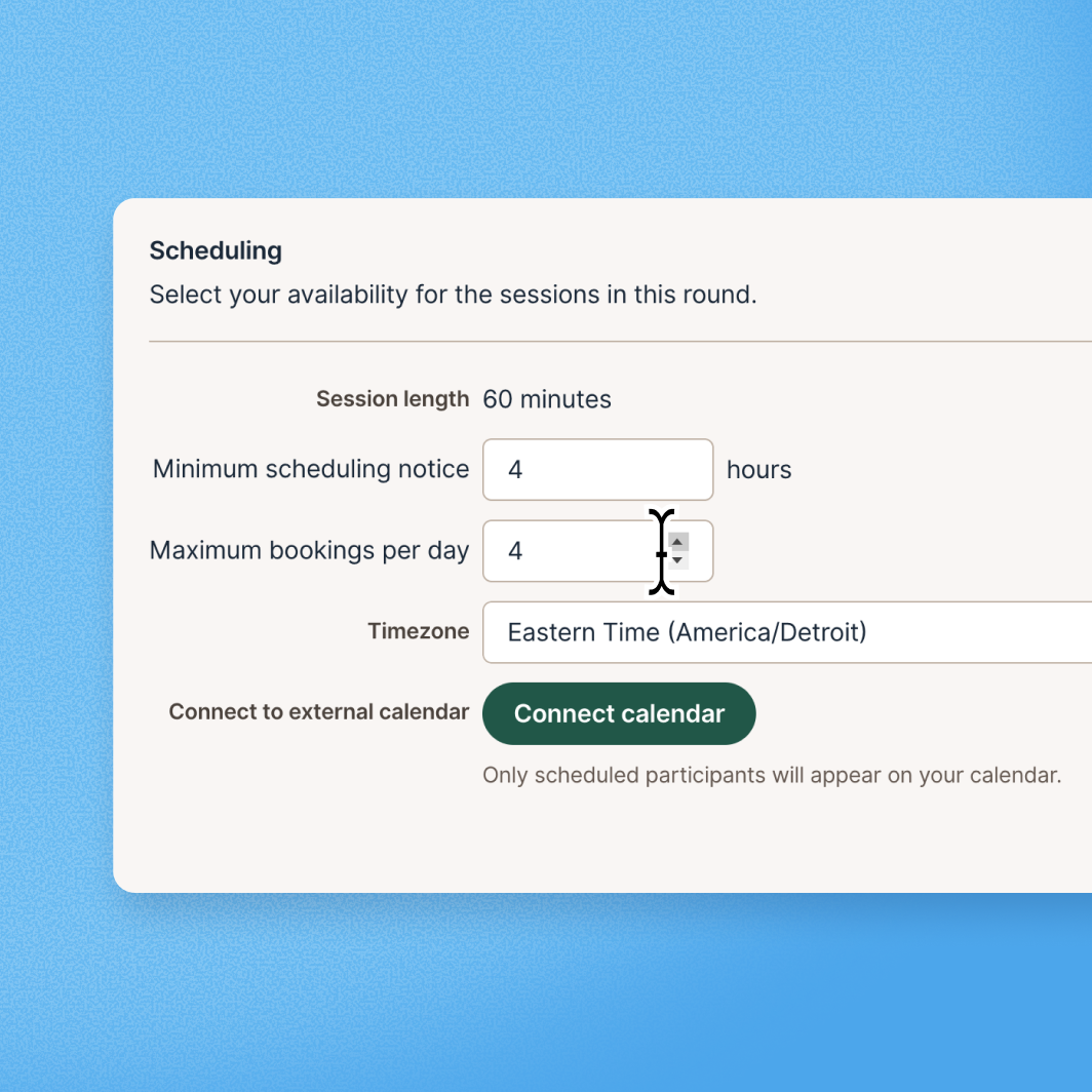 From screener to session in one place